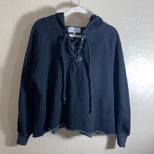 Wildfox oversized cropped hoodie